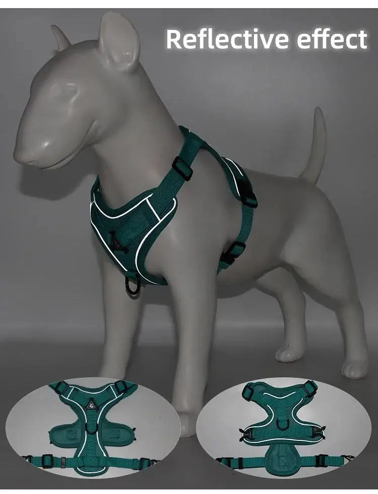 No Pull Dog Harness and Leash Set Adjustable Pet Harness Vest.