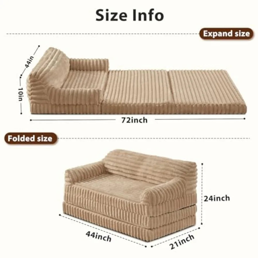 Foldable Human Dog Bed Orthopedic Egg-Crate Memory Foam