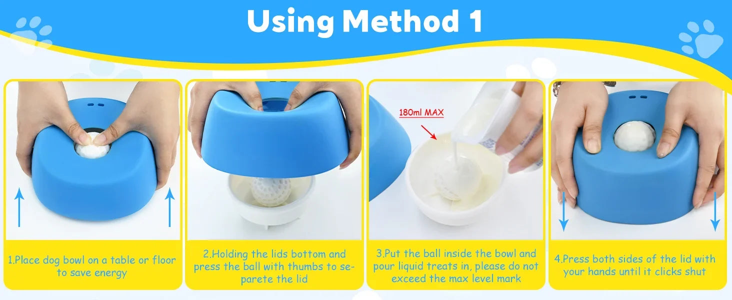 Liquid Slow Dog Bowls  Anti-slip Ball-shaped