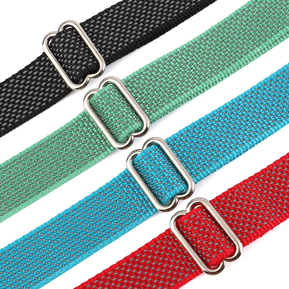 Custom Dog Martingale Collar Nylon Reflective Dog Collars With Engraving
