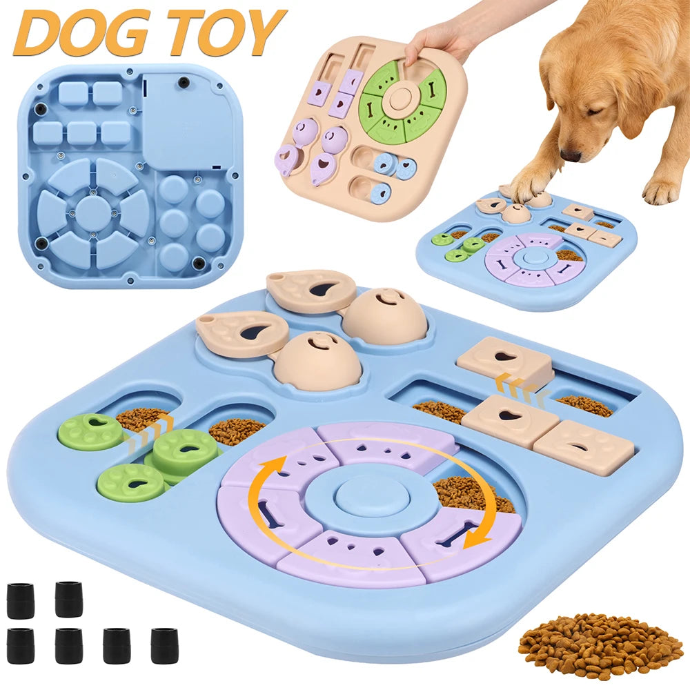 Interactive Dog Puzzle Toys Plastic Treat Dispensing Slow Feeder