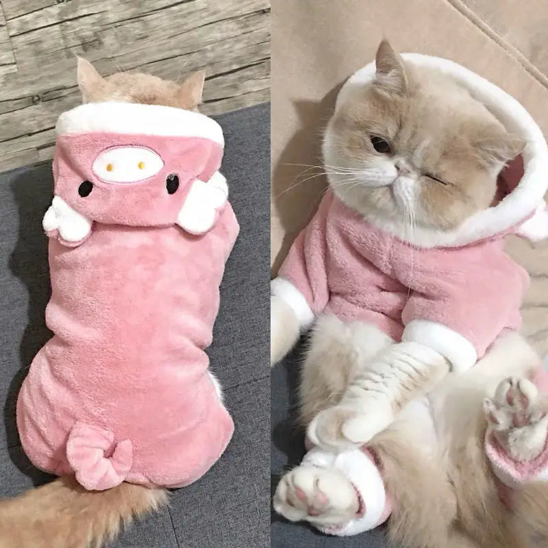 Pet Dog Clothes Soft Warm Fleece Dogs Jumpsuits