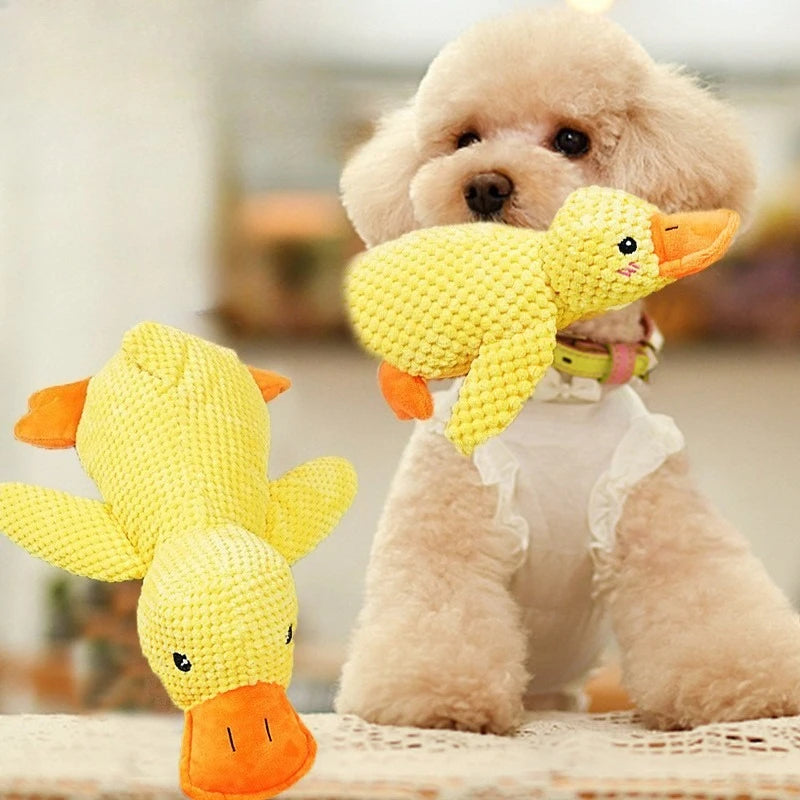 Plush Companion Sleeping Duck Dog Toys for Small Large Dogs
