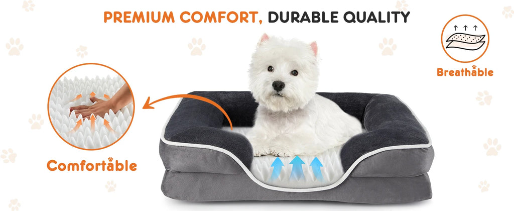 JHK Orthopedic Dog Bed Memory Foam Pet Bed for Small Dogs