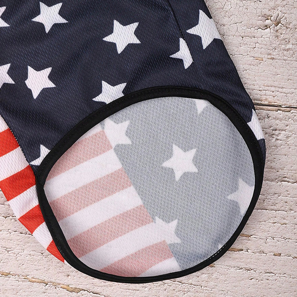 American Flag Patriotic Dog Bandana Scarf Set with Bow Tie