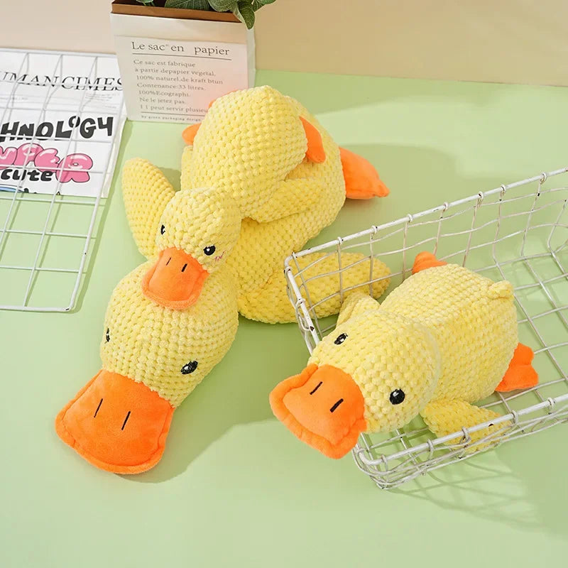 Plush Companion Sleeping Duck Dog Toys for Small Large Dogs