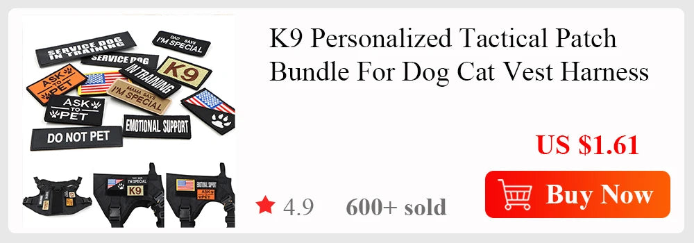 Tactical Dog Harness Leash Set for Large Dogs