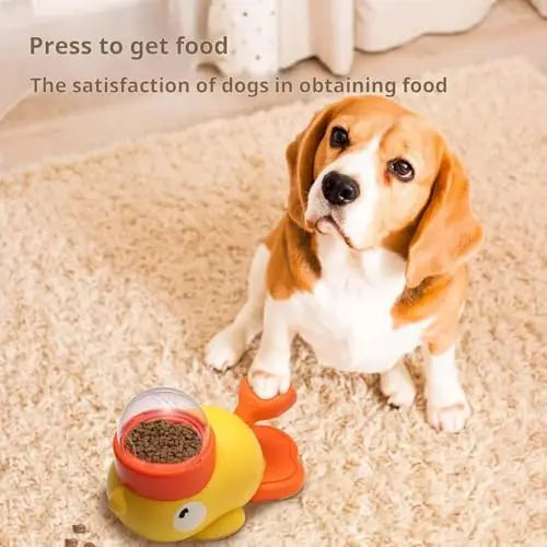 Pet slow food bowl, duck dog snack dispenser, interactive feeder