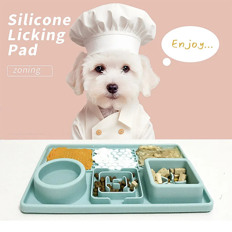 Dog Licking Pad Slow Feeding Bowl  Suction Cup Lick Mat