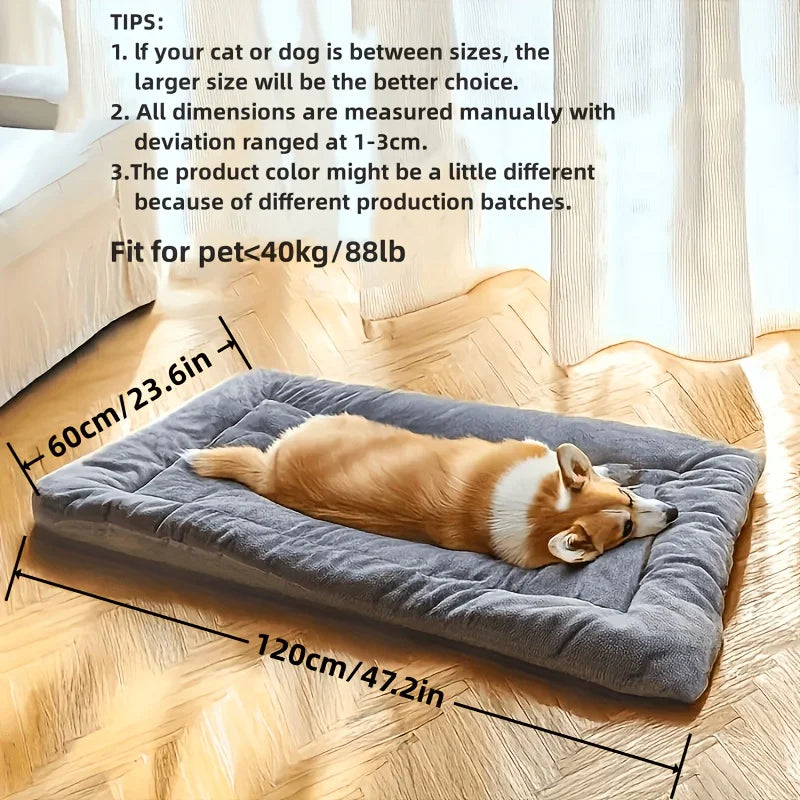 Oversized Plush Dog Bed Sofa Crate Pad Ultra Soft
