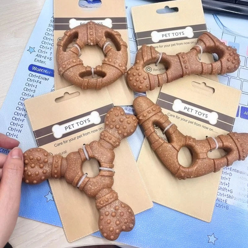 1pcs Natural Safety Plastic Dog Chewing Toy Simulated Bone