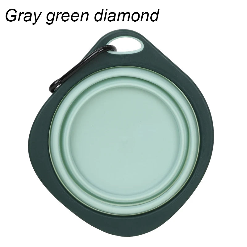 Pet Folding Silicone Bowl Collapsible Dog Outdoor Travel