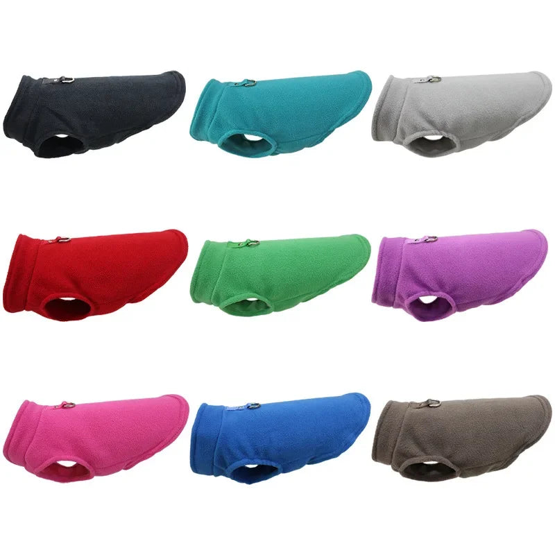 Warm Fleece Dogs Clothes Pet Dog Jacket Vest With D-Ring For Small Dog