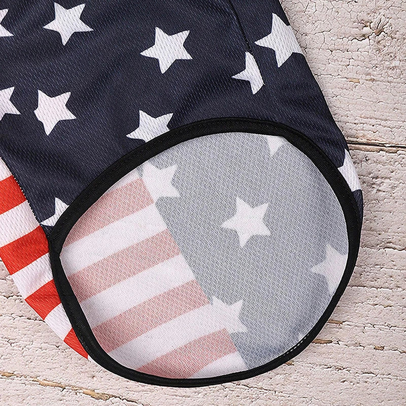 American Flag Patriotic Dog Bandana Scarf Set with Bow Tie