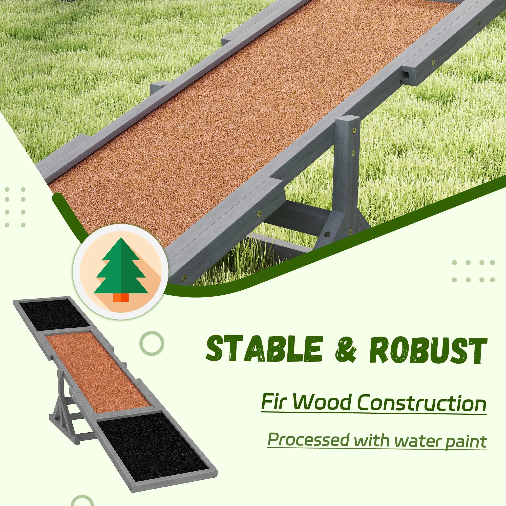 Dog Agility Seesaw Teeter Board for Training Pets Up To 88 Lbs.