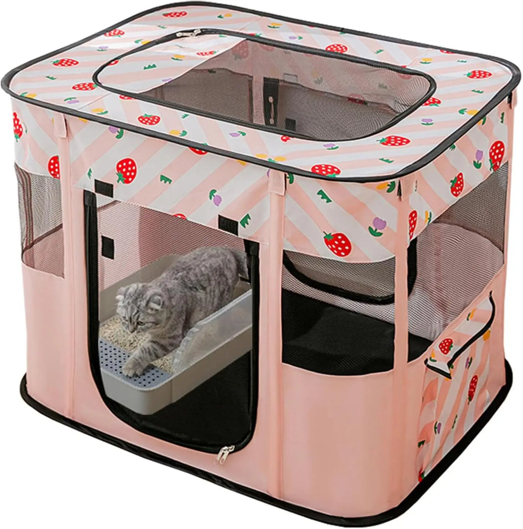 Portable Collapsible Pet Playpen for Dogs  Indoor Outdoor Travel