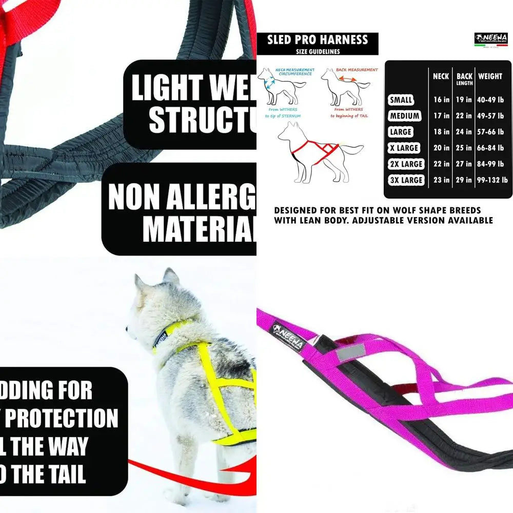 Pink XXL Pro Sled Dog Harness - Neck 21, Chest 36, Back 25