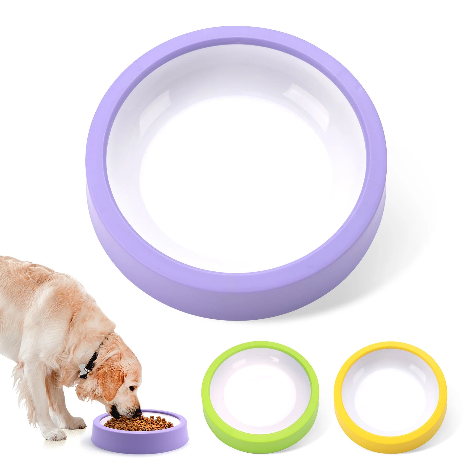 Pet Dog Slow Feeder Bowl Fun Non Slip Anti-Gulping
