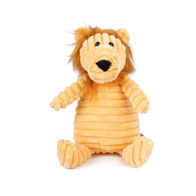 Plush Dog Toy Animals Shape Bite Resistant Squeaky Toys
