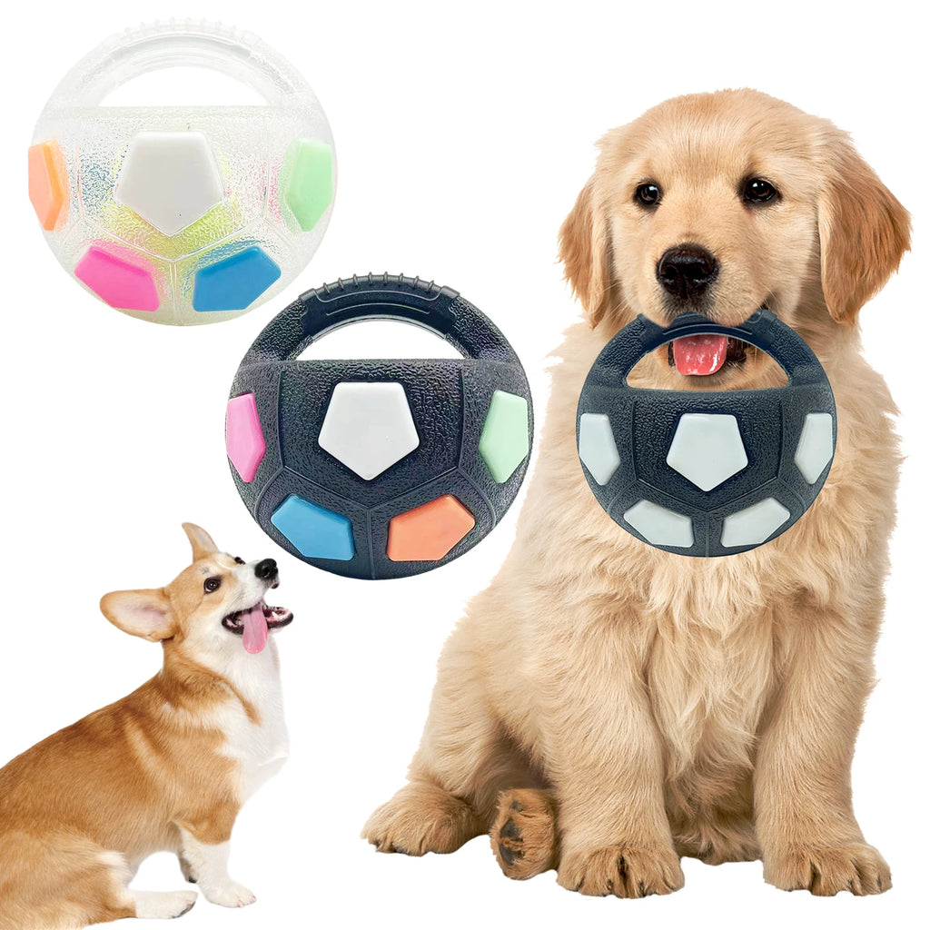 Dog Calming Ball with Handle Pet Dog Football Shape Toy.