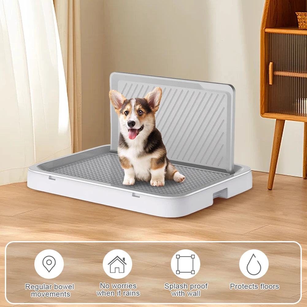 Portable Dog Potty Tray with Pee Wall.
