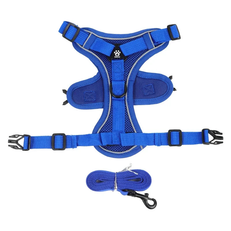 No Pull Dog Harness and Leash Set Adjustable Pet Harness Vest.