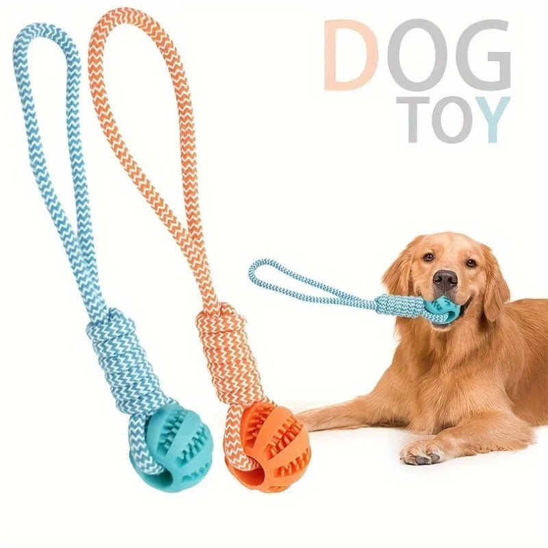 Dog Treat Ball Chew Resistant Rope Toy