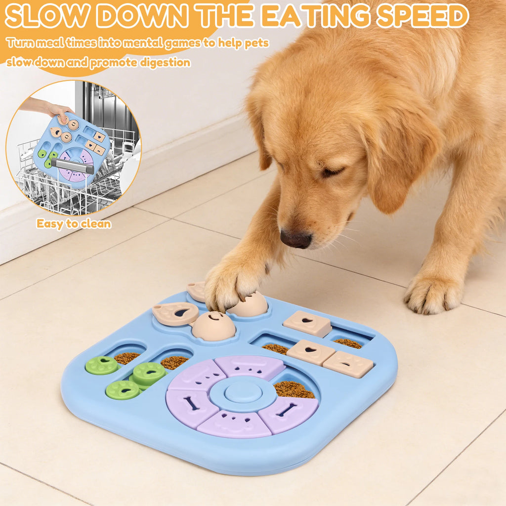 Interactive Dog Puzzle Toys Plastic Treat Dispensing Slow Feeder