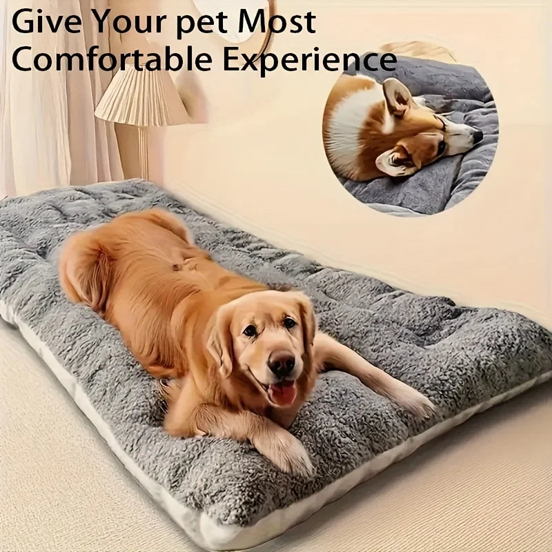 Oversized Plush Dog Bed Sofa Crate Pad Ultra Soft