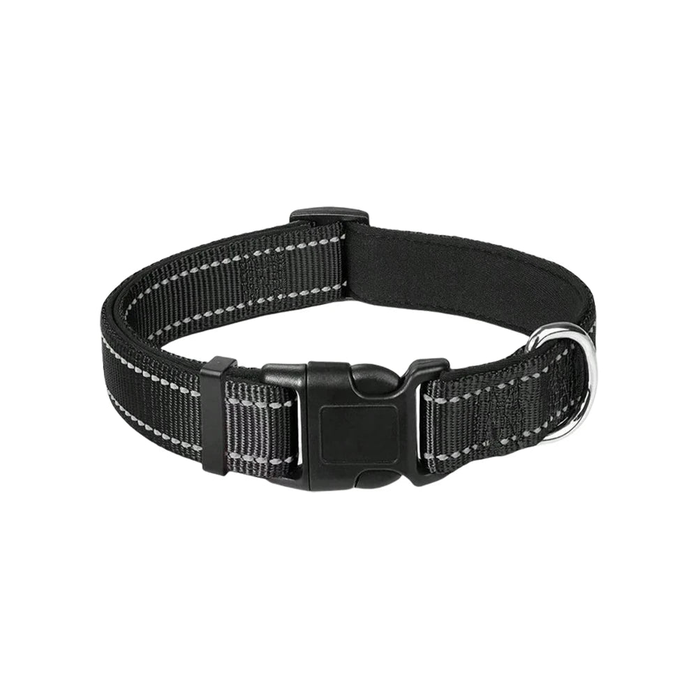 Reflective Dog Collar Soft Padded Breathable Safety Stripes