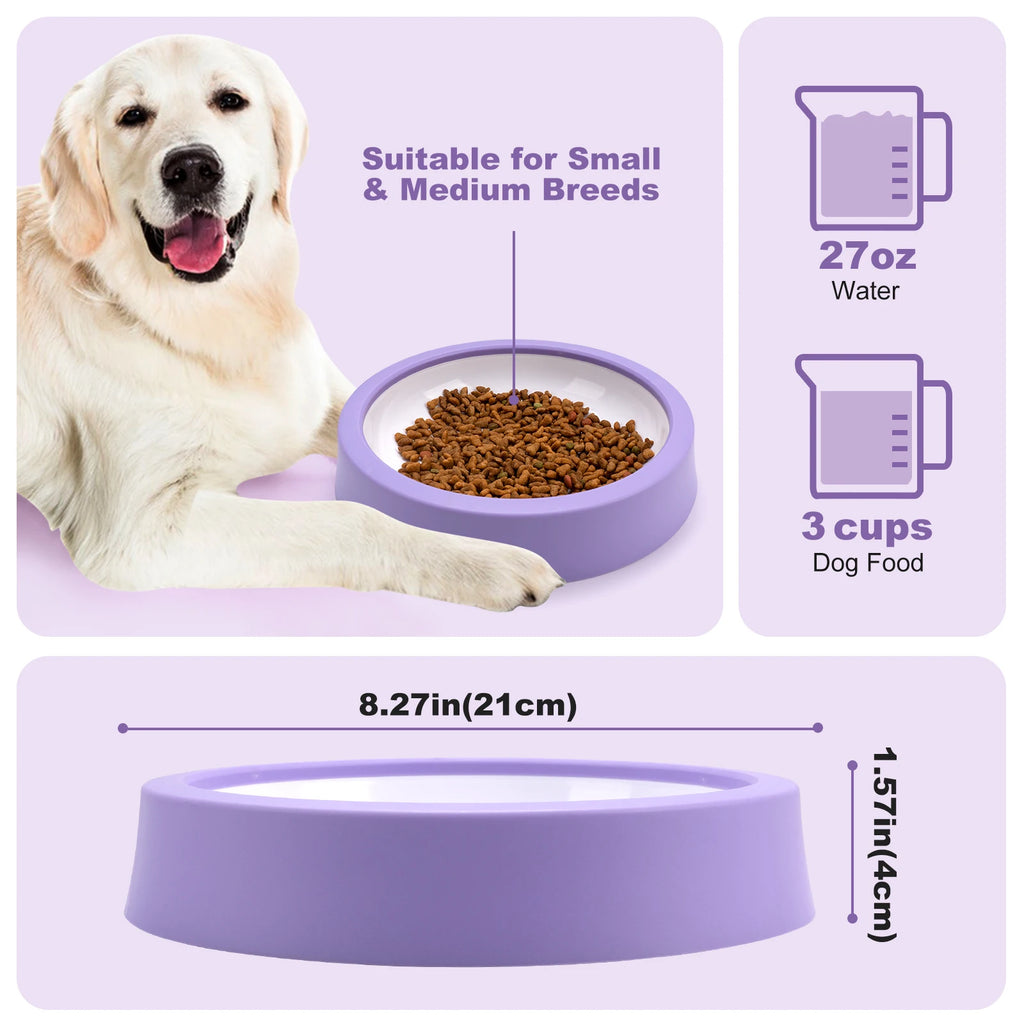 Pet Dog Slow Feeder Bowl Fun Non Slip Anti-Gulping