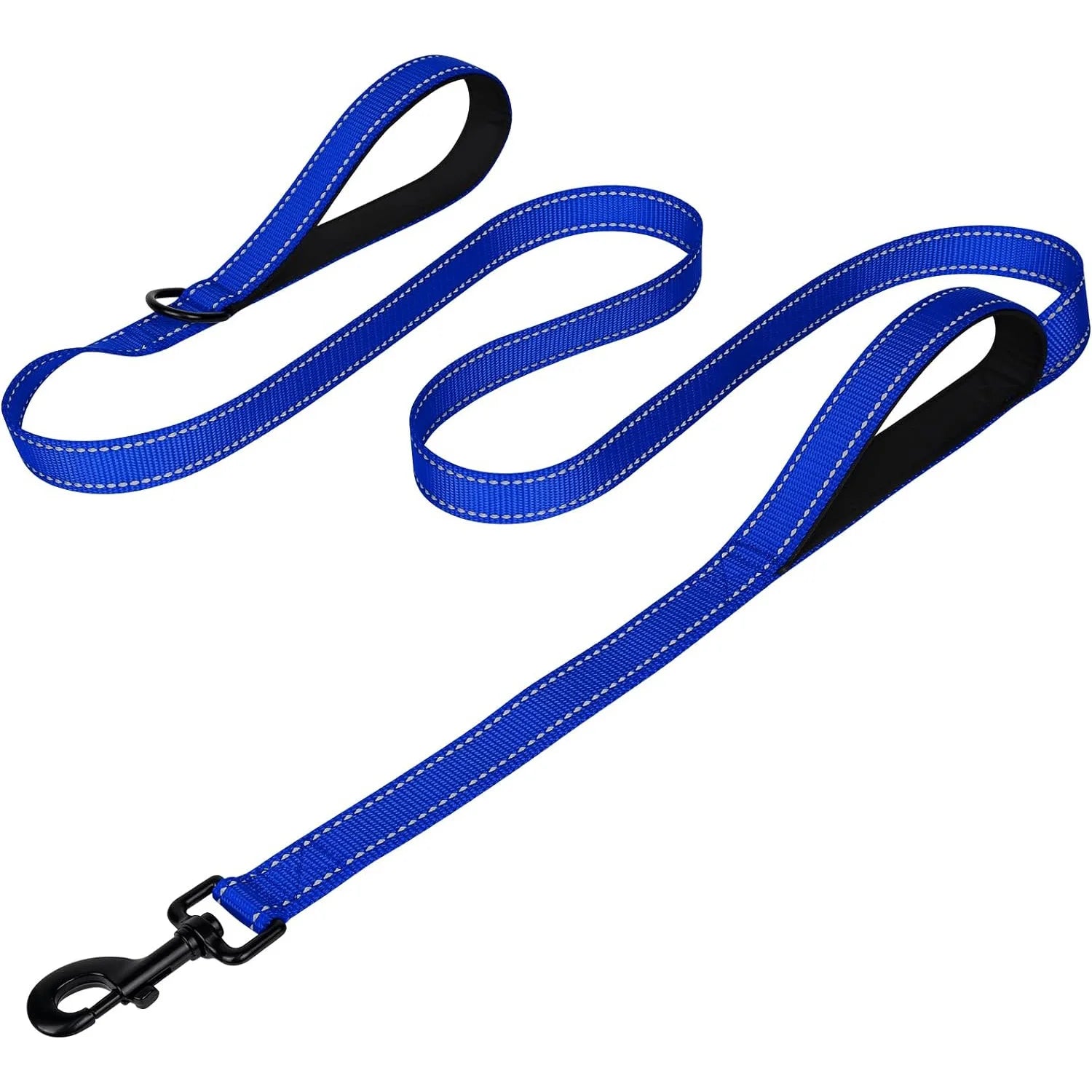 Heavy Handle Dog Leash with Reflective Strips for Night Safety