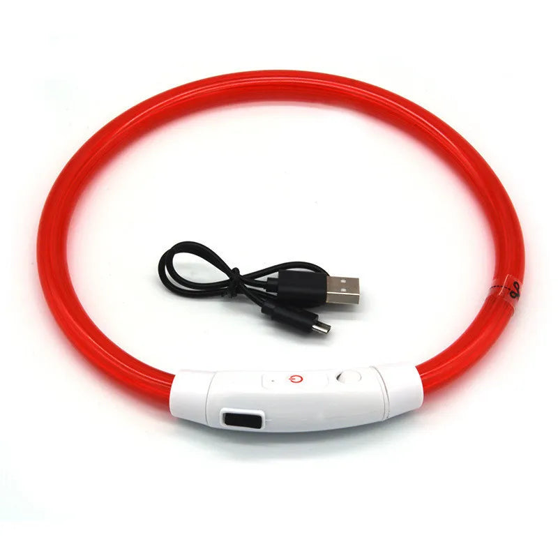 LED Pet Luminous Collar USB Charging