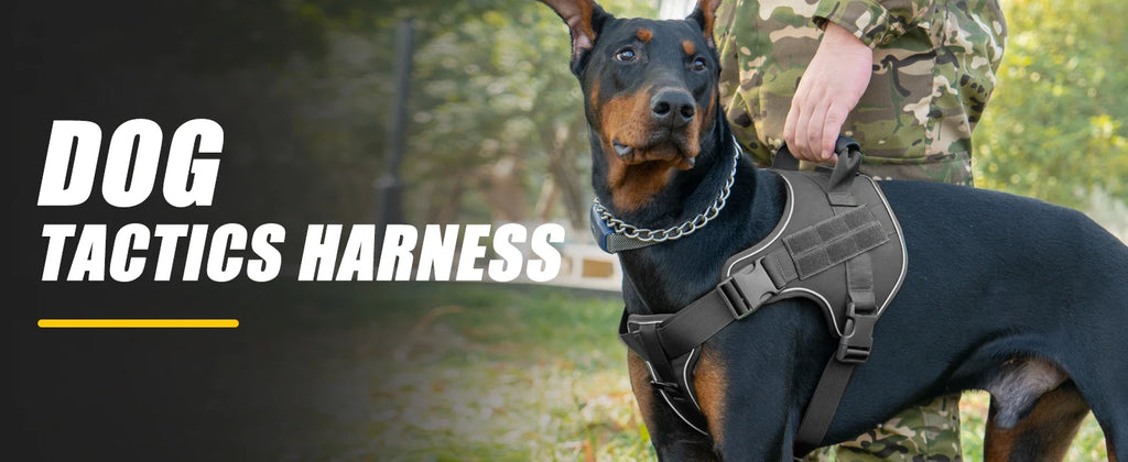 Tactical Dog Harness Doberman Pinscher Pet Training Vest