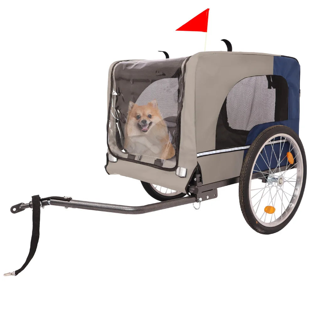 Pet Bike Trailer Dog Cart for Bicycle Easy Folding Frame Quick Release