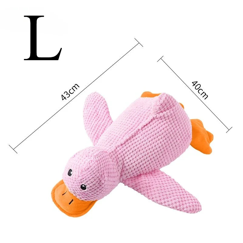 Plush Companion Sleeping Duck Dog Toys for Small Large Dogs