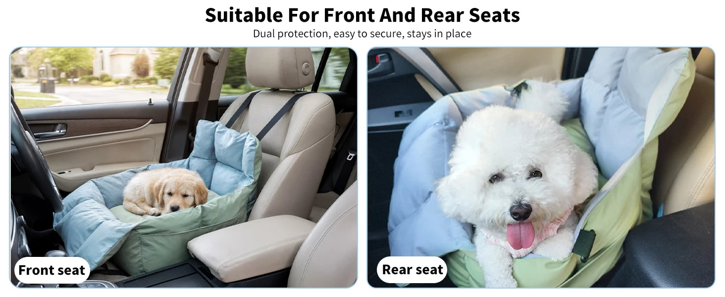 Portable Dog Car Seat Pet Puppy Booster Travel Bed