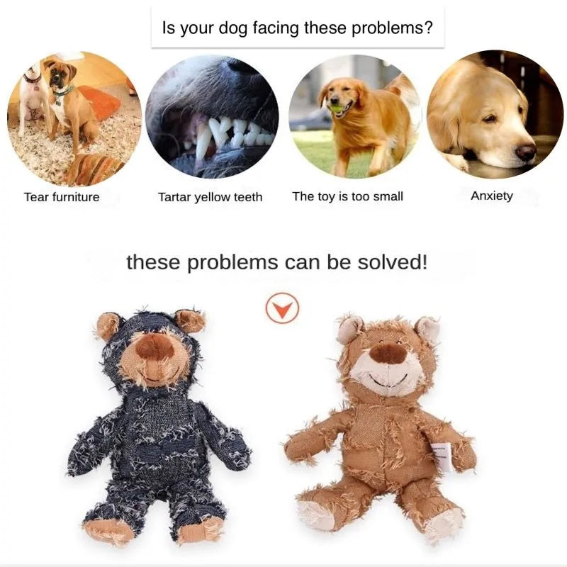 Pet Teddy Bear Soundmaking Toy Plush Interactive Dog Toys