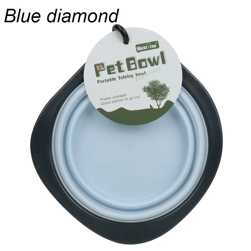 Pet Folding Silicone Bowl Collapsible Dog Outdoor Travel