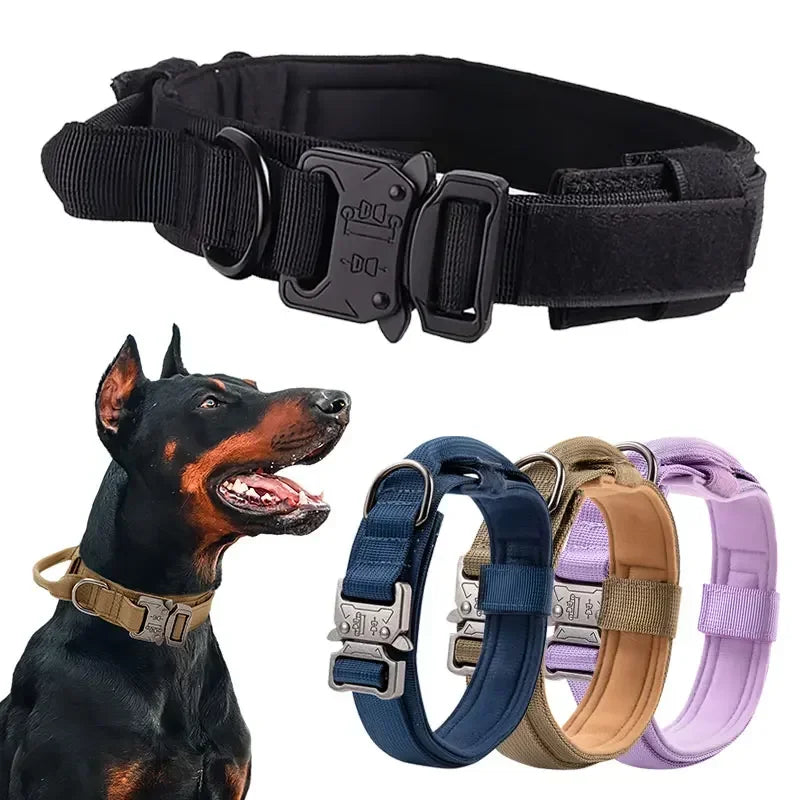 Outdoor Sports Style Tactical Dog Collar For Medium To Large Dogs