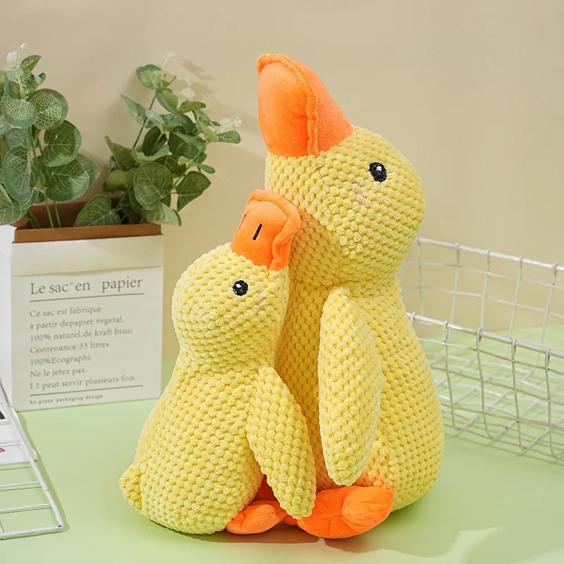 Plush Companion Sleeping Duck Dog Toys for Small Large Dogs