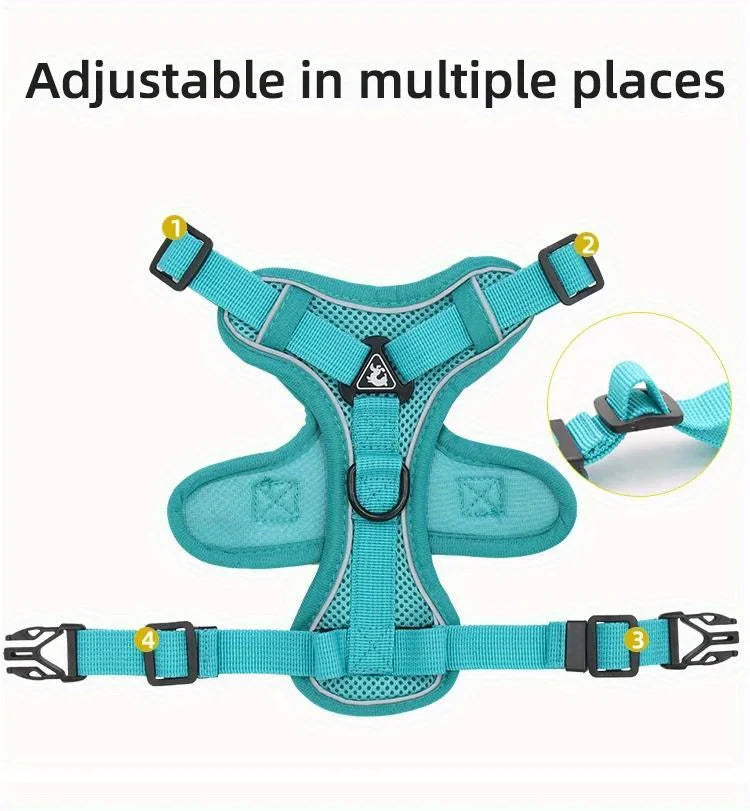 No Pull Dog Harness and Leash Set Adjustable Pet Harness Vest.