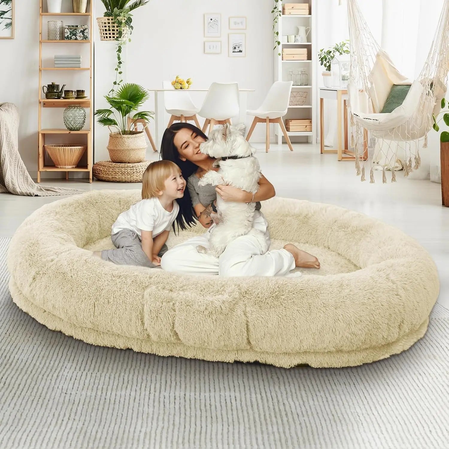 Human & Dog Bed Fits People & Pets, Washable.