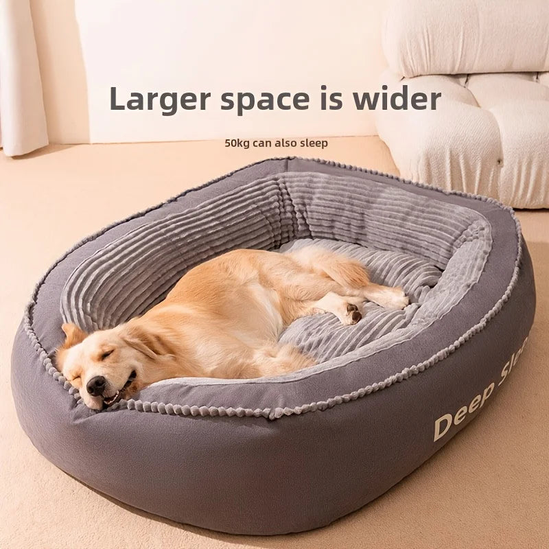 Pet Bed Comfortable Donut Round Dog Kennel Soft Washable