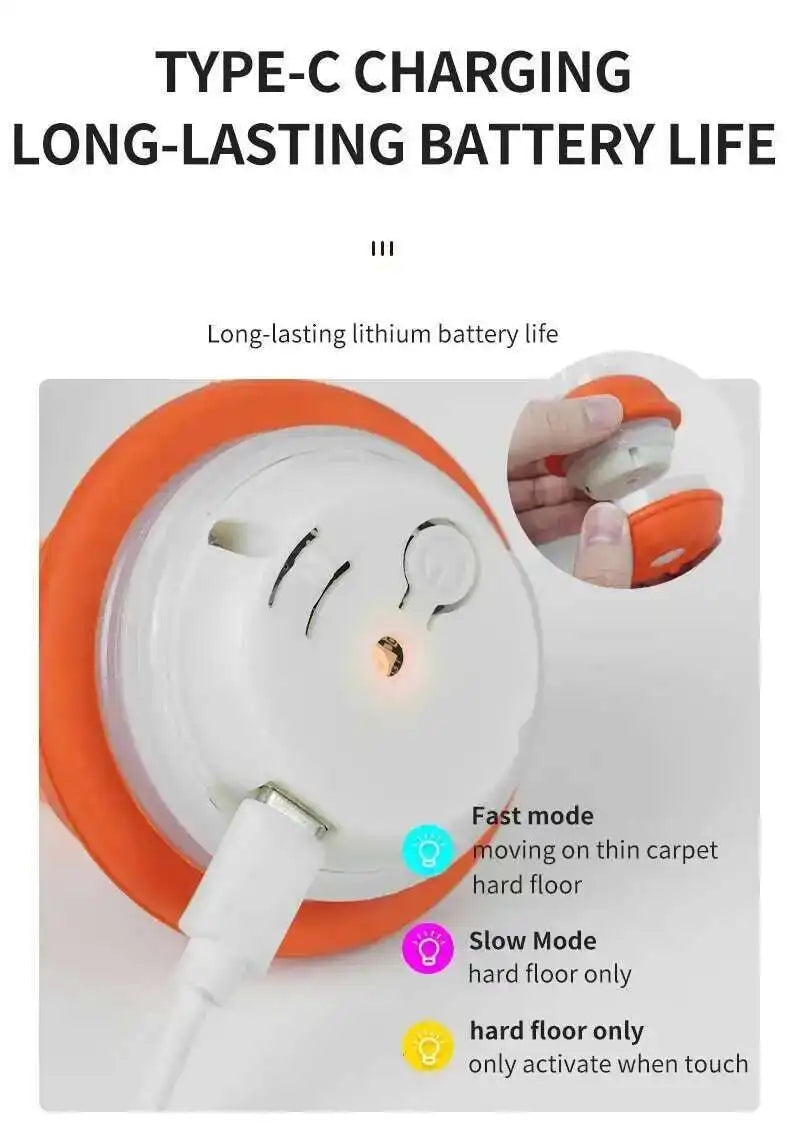 Interactive Teasing Ball With Motion Activated Automatic Moving Squeaky Dog Toy