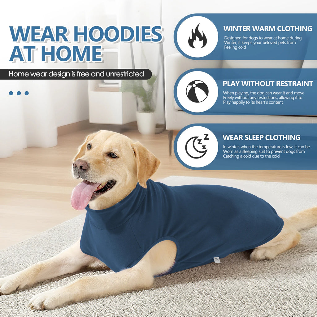 Fleece Dog Sweater,Stretchy Pullover Soft Dog Jacket,Lightweight