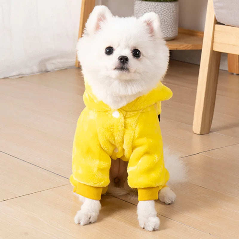 Pet Dog Clothes Soft Warm Fleece Dogs Jumpsuits