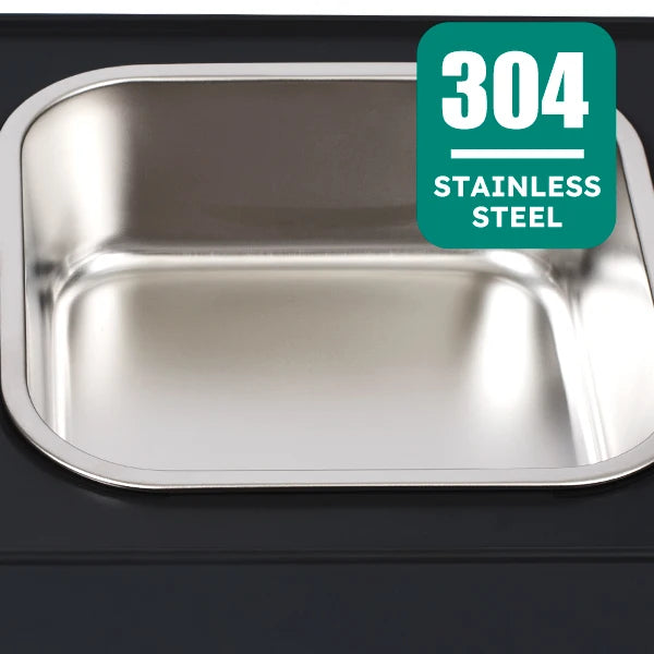 2-in-1 Elevated Slow Feeder Dog Bowls, Non-Slip Stainless Steel