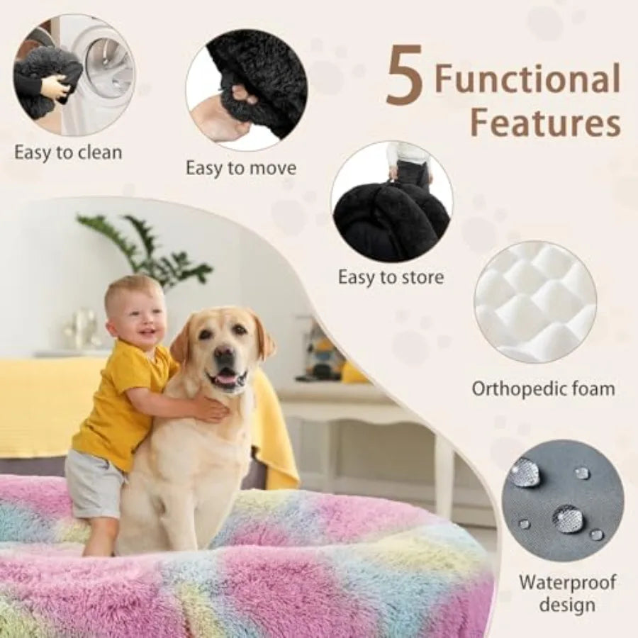 Human Dog Bed  Fits Adult and Pet Washable Giant People Bed  Thick Memory Foam