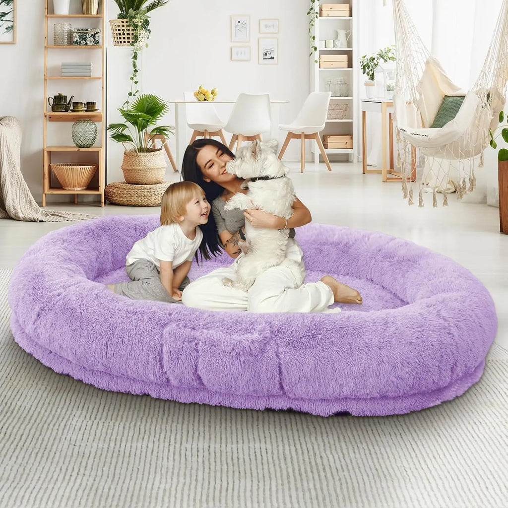 Human & Dog Bed Fits People & Pets, Washable.